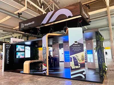 Haiden exhibition stand project featured in Activteam's portfolio for Smart City Expo Barcelona